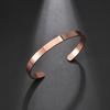 Atoztide Engrave 6mm Polished Open Bracelet Personalized Custom Name Bangle For Women Stainless Steel Jewelry Birthday Gift