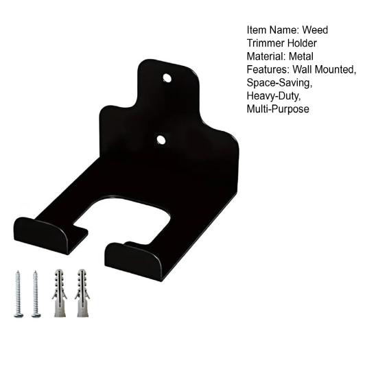 Garage Organizer Trimmer Holder Wall Mounted Garden Power Tool Hanger Heavy Duty Metal Weed Whackers Holder for Garage Shed
