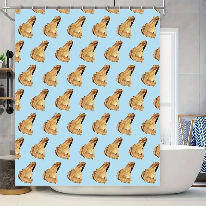 

Blue Watercolor Frogs Shower Curtain Home Decor Bathroom Accessories Modern Artistic Bath Mats Customizable 3D Printing Waterpro W60H190(CM)-1 Pcs
