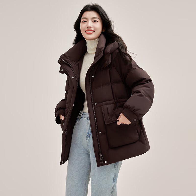 

Женский пуховик YAYA 2024 средней длины с капюшоном L