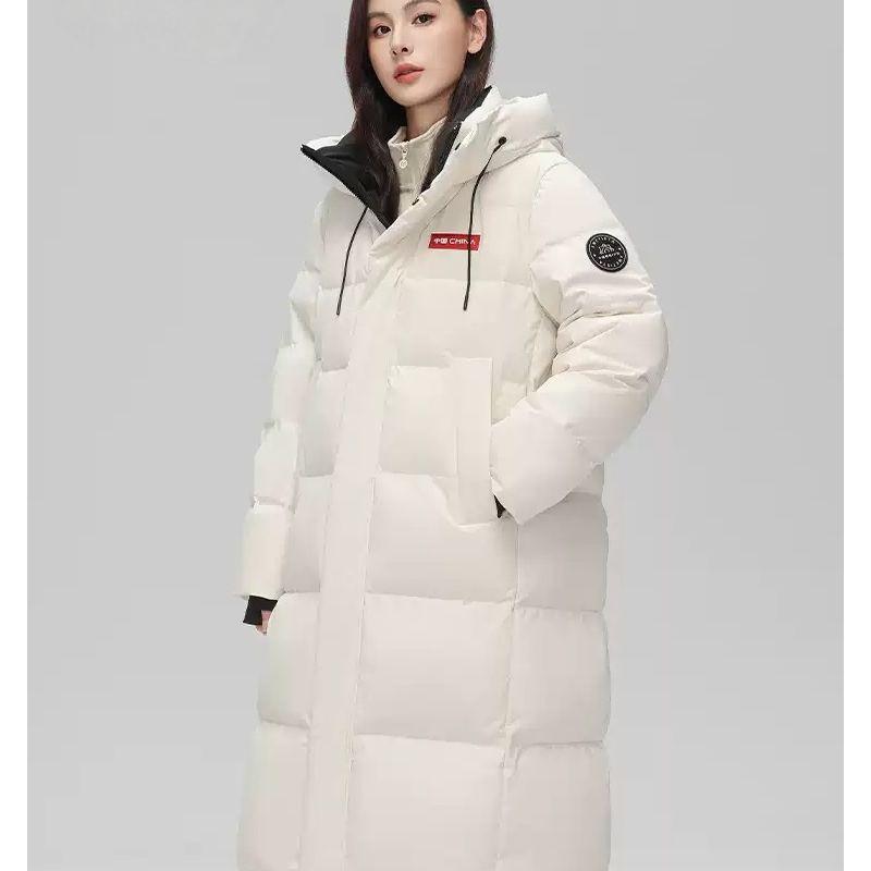 2026 Winter Warm Long Puffer Coat Couples Unisex Hooded Stand Collar Loose Fit Cotton-Padded Jacket