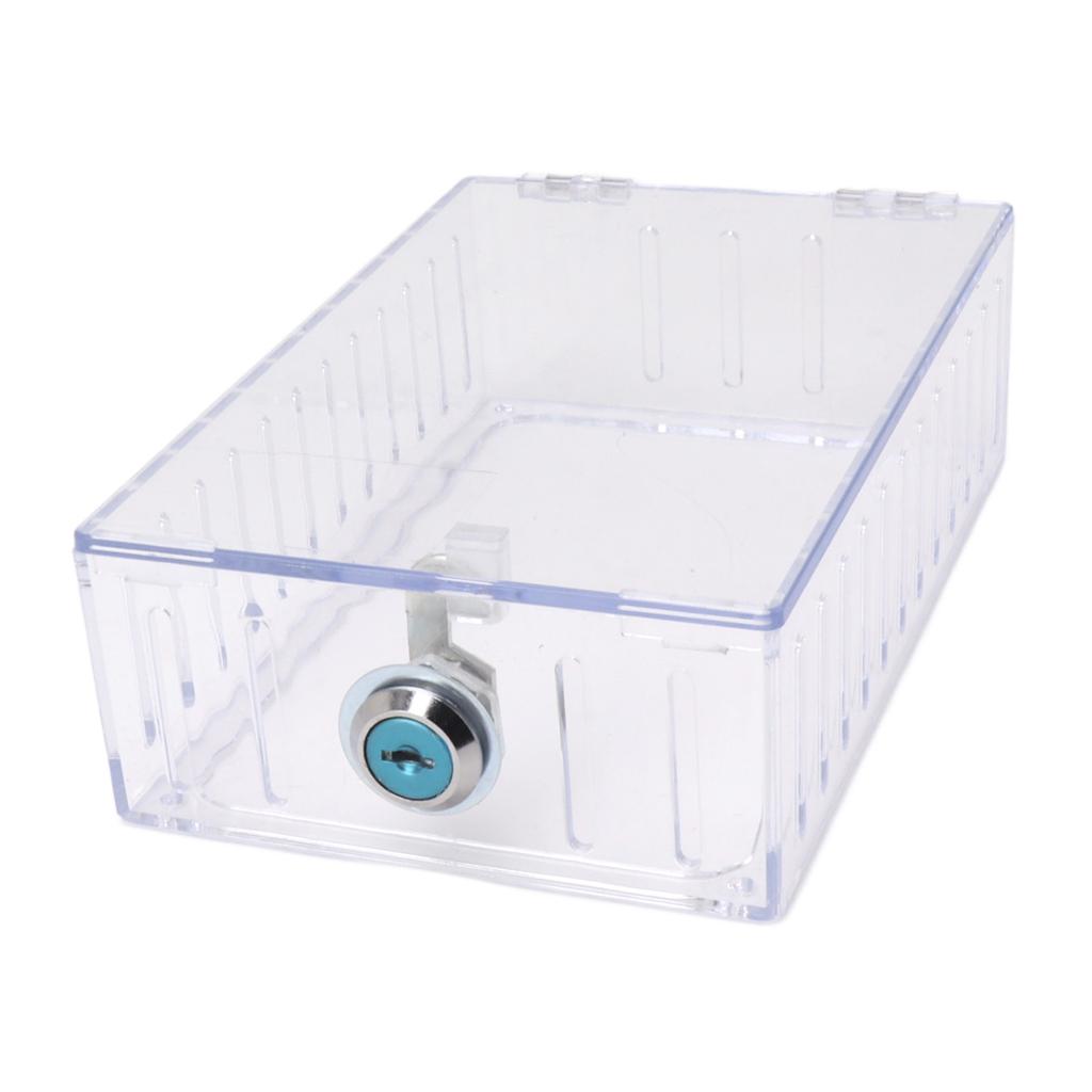 Thermostat Lock Box Large Universal Home Locking Thermostat Guard Clear Cover with Key for Thermostat On Wall