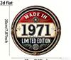 Vintage Made In  Limited Edition Round Metal Sign Retro th Birthday Commemorative Aluminum Wall Art Rustic Home Decor U