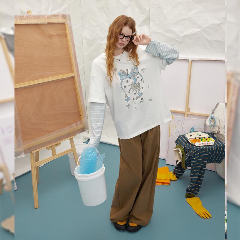 UNIFREE Illustrator Wu Wu Wu Collaboration Rhinestone T-Shirt