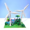 And Small Particle Mosaic Assembly Building Model Windmill Garden Scene Decoration Diy Building Block Toy