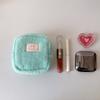 Ins Plush Square Makeup Bag Small Cosmetic Organizer Student Earphones Data Cable Storage Bag Travel Organizer Bags Toiletry Bag