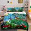 Colorful Trees, Houses, Flowers. Bedding Sets Duvet Cover Sets Duvet Covers Pillowcases(1 * Duvet Cover 2 * Pillowcases Without Duvet Insert)