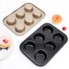 Non-Stick Muffin & Chiffon Cake Mold - High Temp Resistant, 6 & 12-Cavity for Crispy Muffins/Cupcakes.
