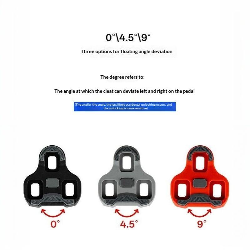 Self Lock Bike Cleats 1 Pair with Storage Box 0/45/9 Degree Fit for CC LOOK Road Bike Pedal Clips
