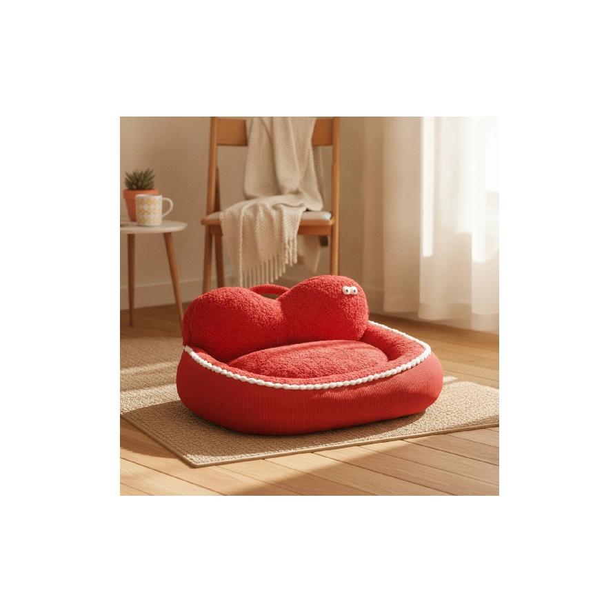 Cloud Pet Bed Padded Pet Bed with Handle Soft Warm for Cats, Indoor, Living Room