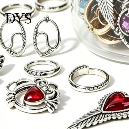 Mystery Jewelry Box 10/15/20/25/30/35Pcs Jar for Women, Mixed Necklaces Earrings Rings Bracelets Set, Lady Gift Gothic Ocean Theme Kit with
