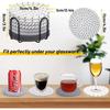 8 Pcs Drink Coasters with Holder 4 Colors Absorbent Coasters for Drinks Minimalist Cotton Woven Coaster Set for Home Decor