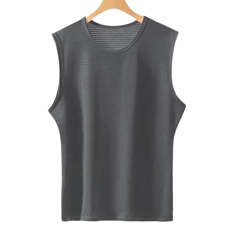 1 buc. Topuri pentru bărbați Maiou sport cool Uscare rapidă Tricouri fără mâneci Vesta respirabilă Mătase de gheață Maiou de plajă Fitness Modă pentru bărbați