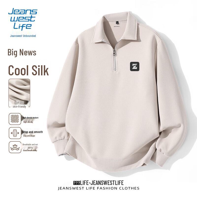 

Men s Jeanswest Life Half-Zip Textured Pullover Sweatshirt 2XL