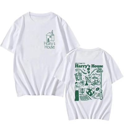 Cotton T Shirt for Unisexs Harrys House Love On Tour Anime Short Sleeve Retro Streetwear Unisex Clothes Summer Cotton Oversized Tops