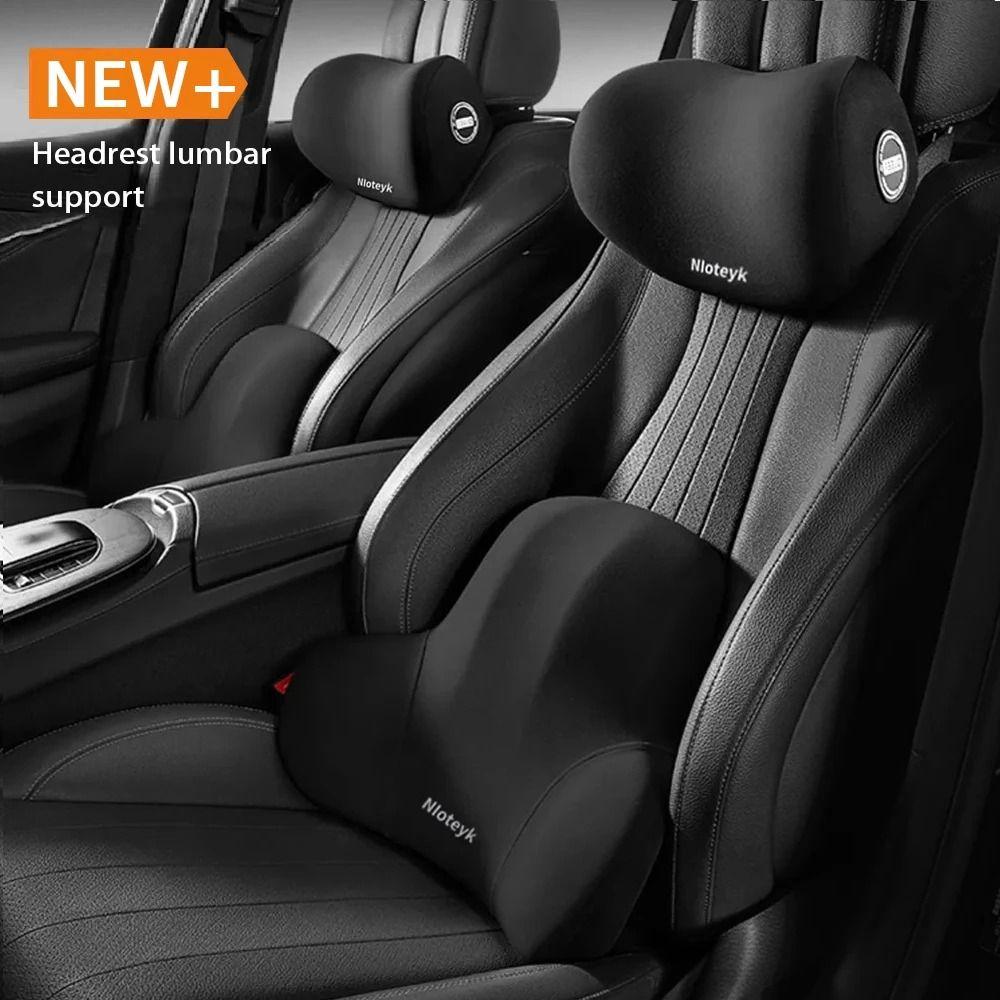 Polyester Fiber Car Neck Pillow Adjustable Protective Lumbar Support  Car Interior Ornaments