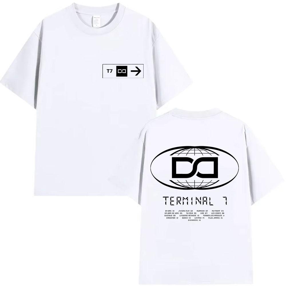 Rapper Djadja & Dinaz TERMINAL 7 Album 2025 Graphic T Shirts Men's Women Vintage Fashion Oversized Cotton T-shirt Man Streetwear
