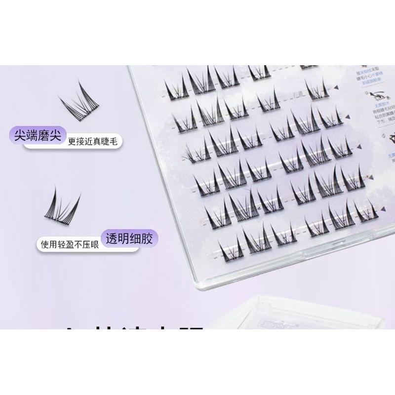 LuxeFlutter - Natural Wispy Cluster Glue-Free False Eyelashes