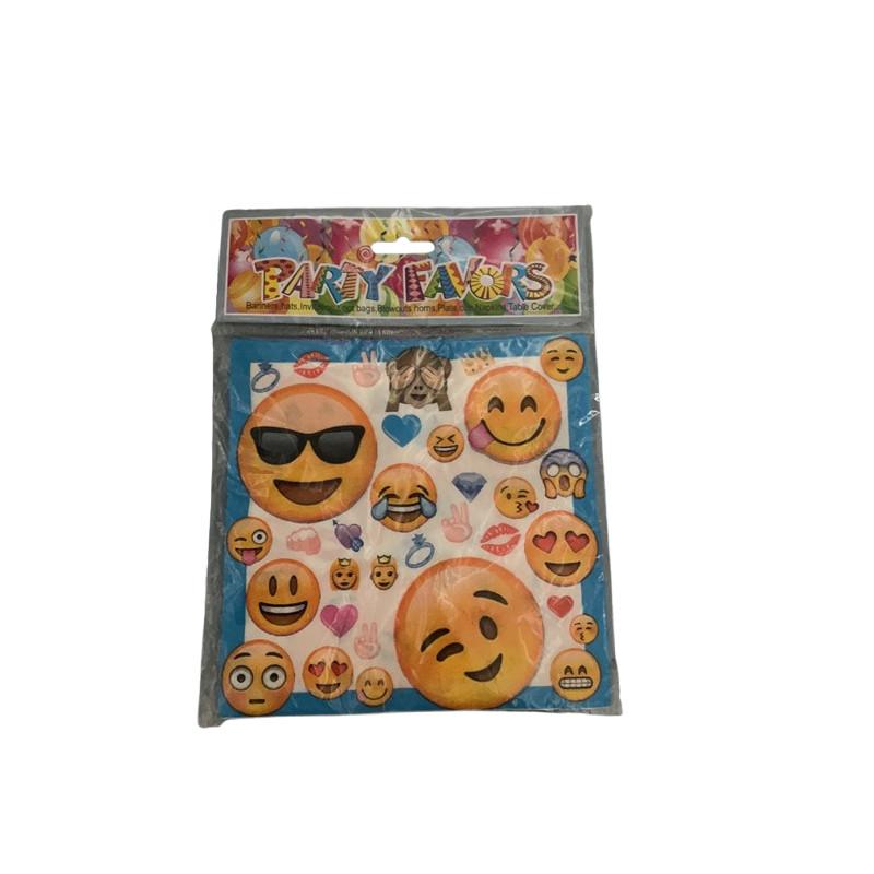 Emoji Party Tableware Set With Disposable Plates Cups Napkins And Tablecloth For Holiday Celebrations
