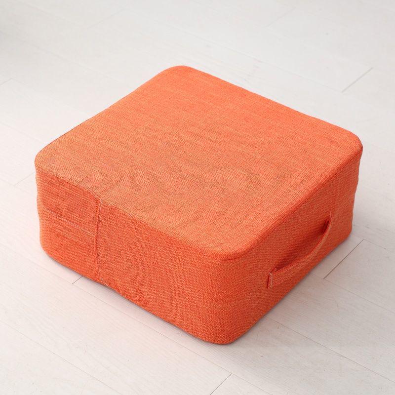 Оранжевая моющаяся татами кресло-мешок напольная подушка для сидения за кофейным столиком 38x38x20cm оранжевый