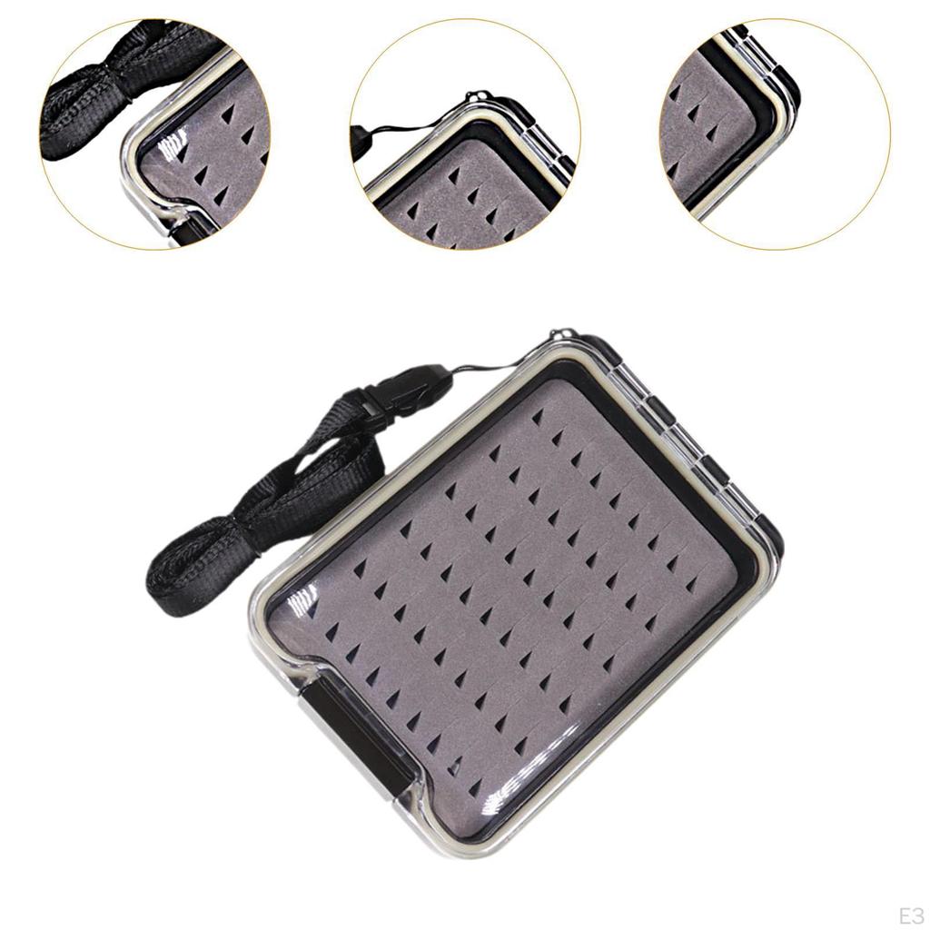 Fly Box Fishing Easy Grip Freshwater Saltwater Transparent Boxes Organizer Lightweight