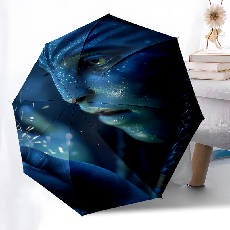 Biolumineszierender Regenschirm im Avatar-Stil: Automatisches Öffnen & Schließen, Faltbares Design, 8-Rippen-Eisenrahmen, Geeignet für Fans, Reisende, Täglichen Gebrauch