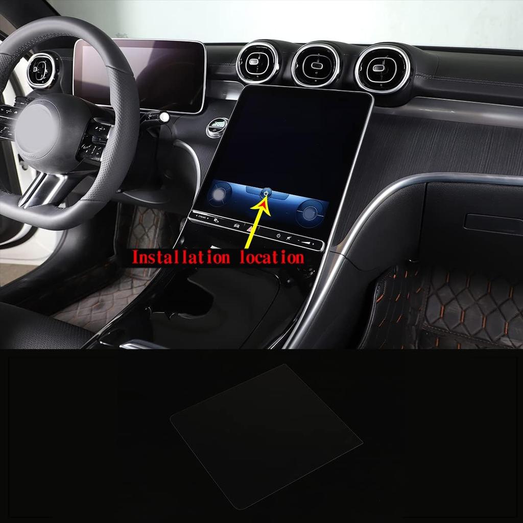 TINKI Car Dashboard Tempered Film Compatible for Mercedes-Benz W206 C-Class C200 C300 2022 2023 Navigation Screen Tempered Film Interior Accessories
