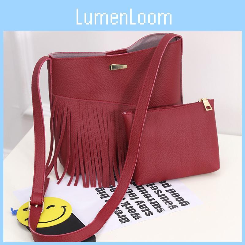 Timeless Leather Shoulder Messenger Bag Set For Women With Classic Appeal