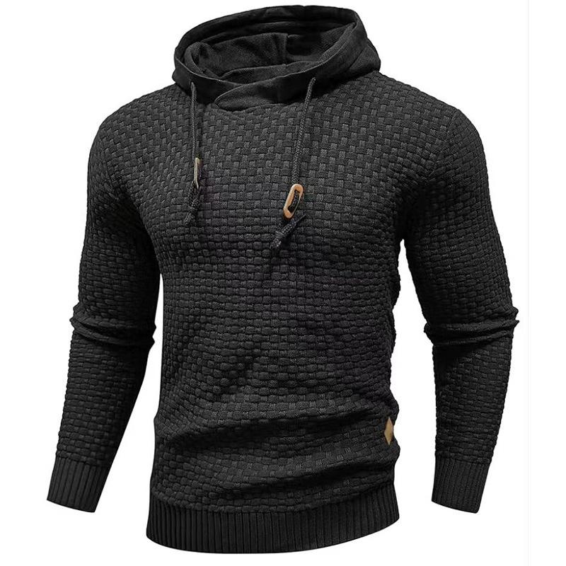 Fashion Sports and Casual New Style Men's Hooded Sweater Pullover Knit Multi-Color