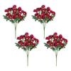 Artificial Mums Bundle Realistic Faux Daisies with Bendable Stems UV Resistant Fall Flowers for Autumn Home Window Box Vase Outdoor Decoration