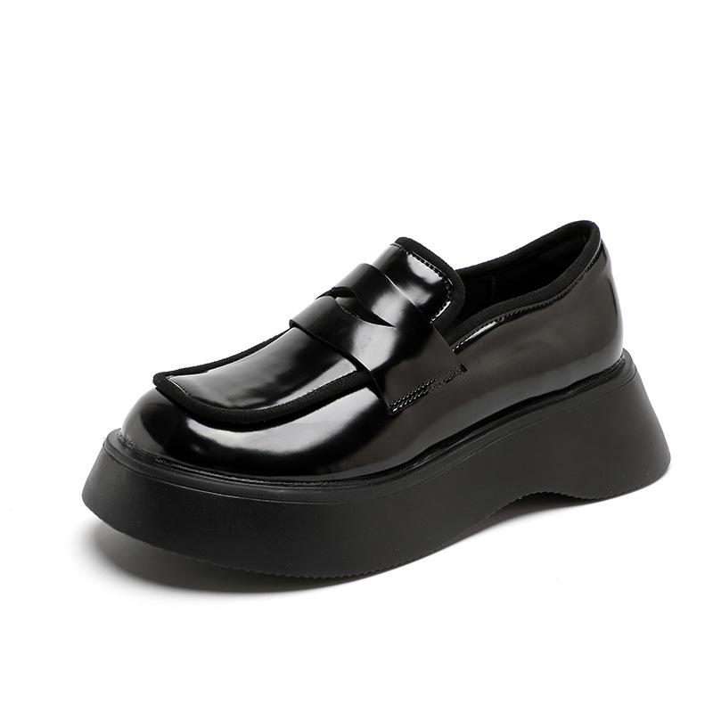 

Японские кожаные туфли на платформе Niche Design в студенческом стиле, увеличивающие рост туфли с большим пальцем для женщин 39