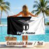 Custom Text Beach Towel, Soft Absorbent Swimming Multi-use TowelLazio FC