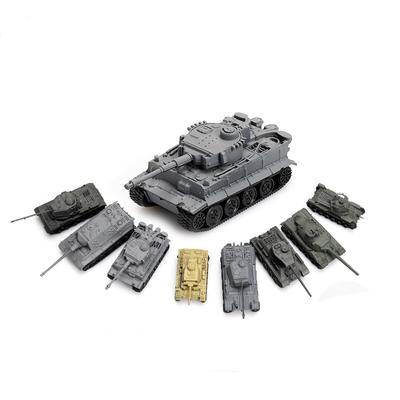 4D 1/144 8 PIÈCES Modèle d'Assemblage de Tank Miniature Tigre Panthère T34 Plastique Militaire Char Jouet Cadeau Pour Garçons A39