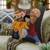 Federa Cuscino Monkey D Luffy One Piece Esclusiva per Fan Anime Edizione Limitata Decorazione a Tema Tesoro per Camera da Letto Stanza del Dormitorio