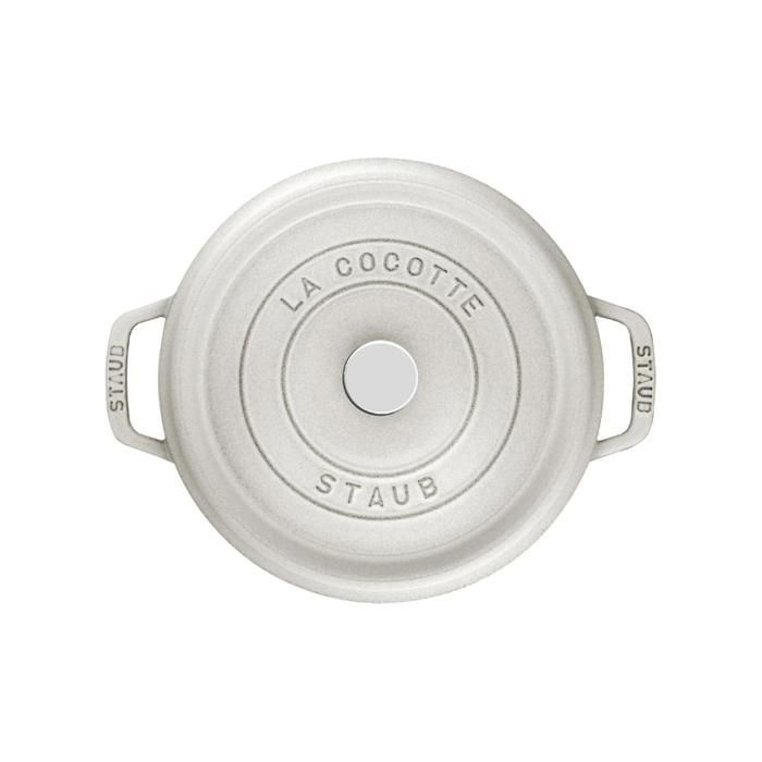 STAUB - Cocotte Ronde En Fonte, 20 Cm, Truffe Blanche