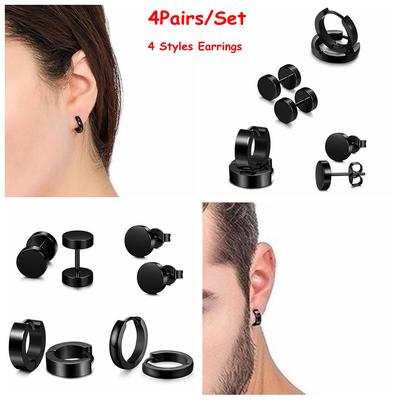 Helix Surgical Steel Tragus Earrings Round Hoop Earrings Piercing Ear Studs Dangle Drop Stud