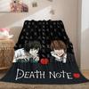 Death Note Fine 2D Print Flannel Blanket Cute Cartoon Graphic Patterns for Bedding Sofa Couch Travel Picnic Wrap_LIAN