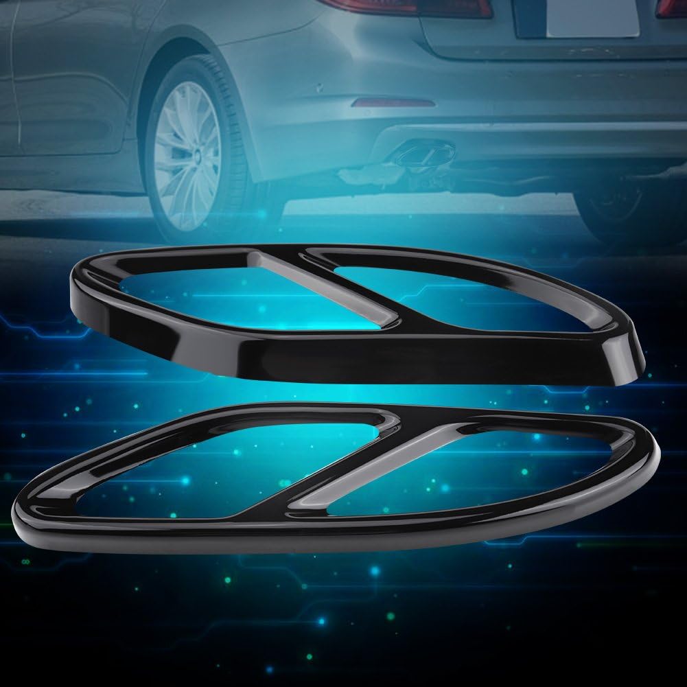 1Pair Car Exhaust Tail Muffler Tip Pipe Cover Trims for Mercedes Benz C Class w205 Coupe GLC B Class w246 E class w212 w213 C207 Coupe A class w176