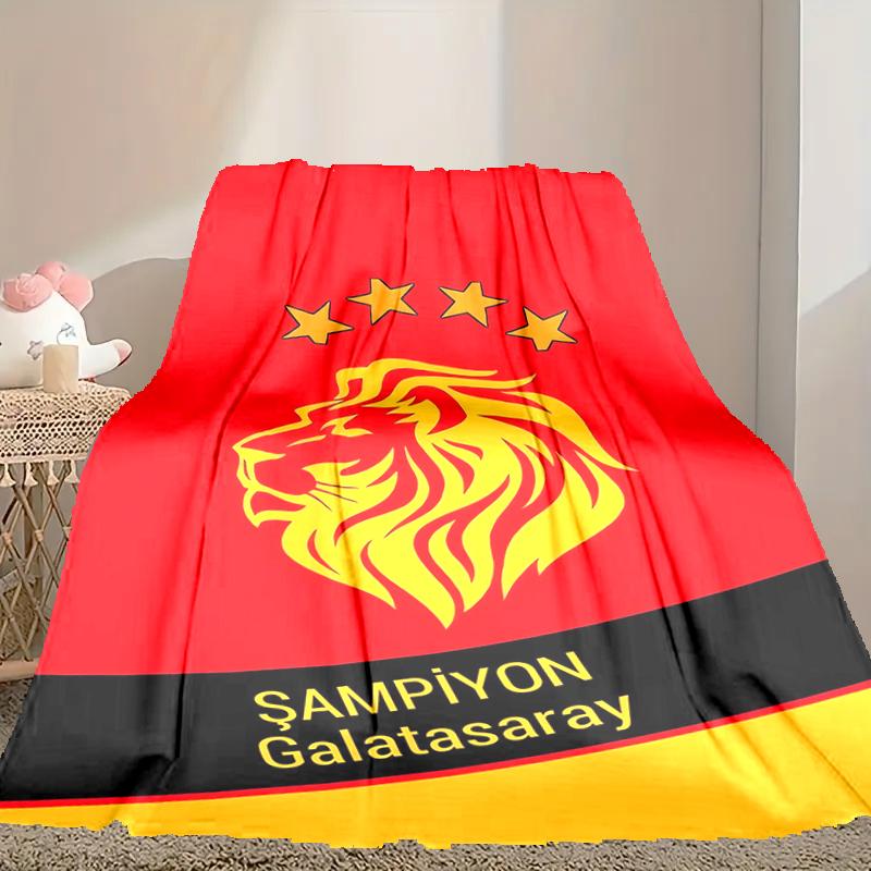 1 szt. Koc Galatasaray SK, Super Przytulny Koc Domowy z Nadrukiem, Ciepło na Cały Rok