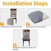 Stretch Jacquard Chair Seat Covers Solid Removable Washable Anti-Dust Dining Room Chair Seat Cushion Slipcovers