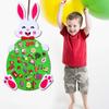3.1ft Easter DIY Felts Bunny for Kids  Wall Hanging Decor with 47 Ornaments Gift