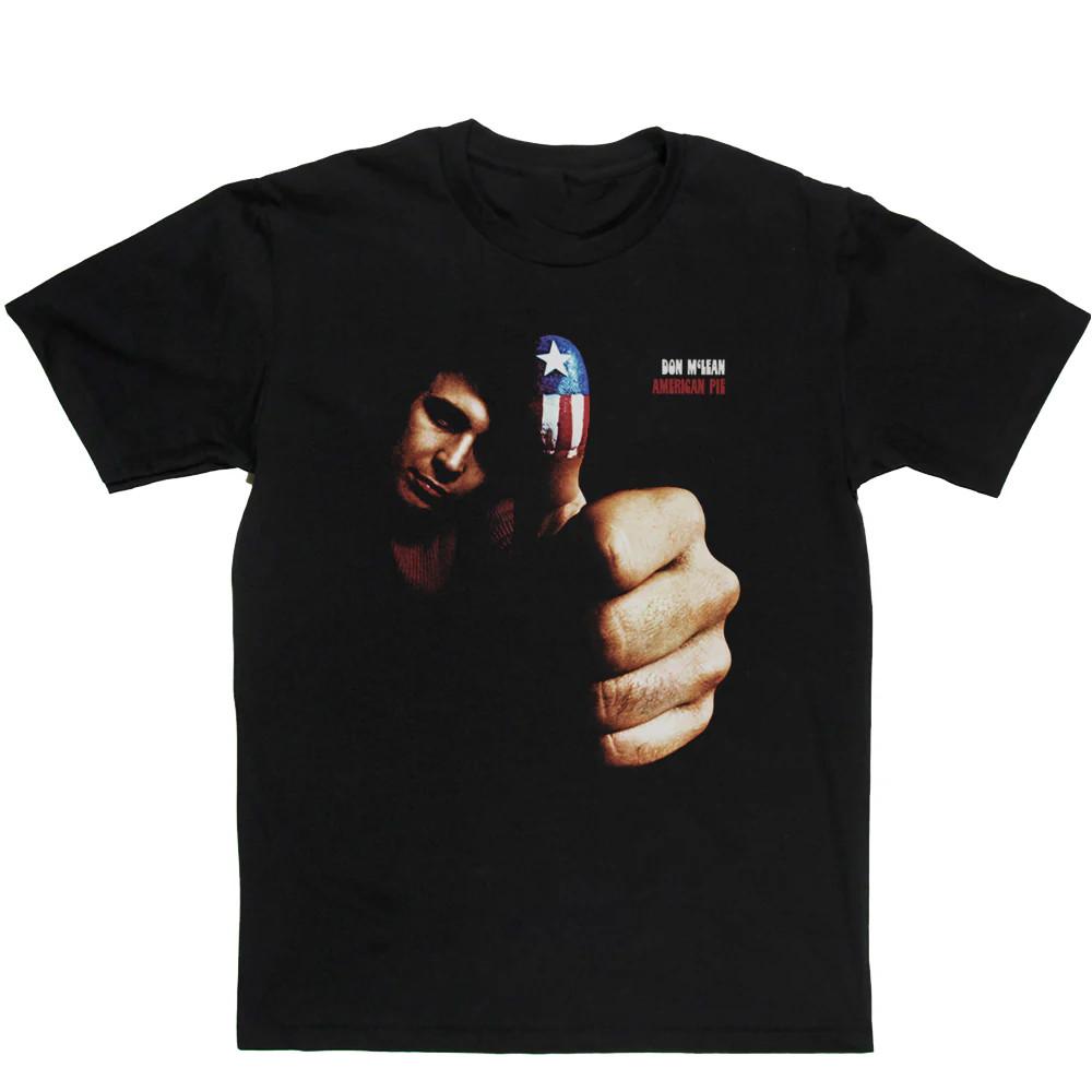 VTG Don McLean Tee black T-shirt short sleeve All sizes XA561