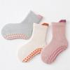 3Pairs/Lot Cotton Baby Anti-slip Socks For Boys Girls Low Cut Floor Kids Toddler Sock With Rubber Grips Socken For 0-6Years