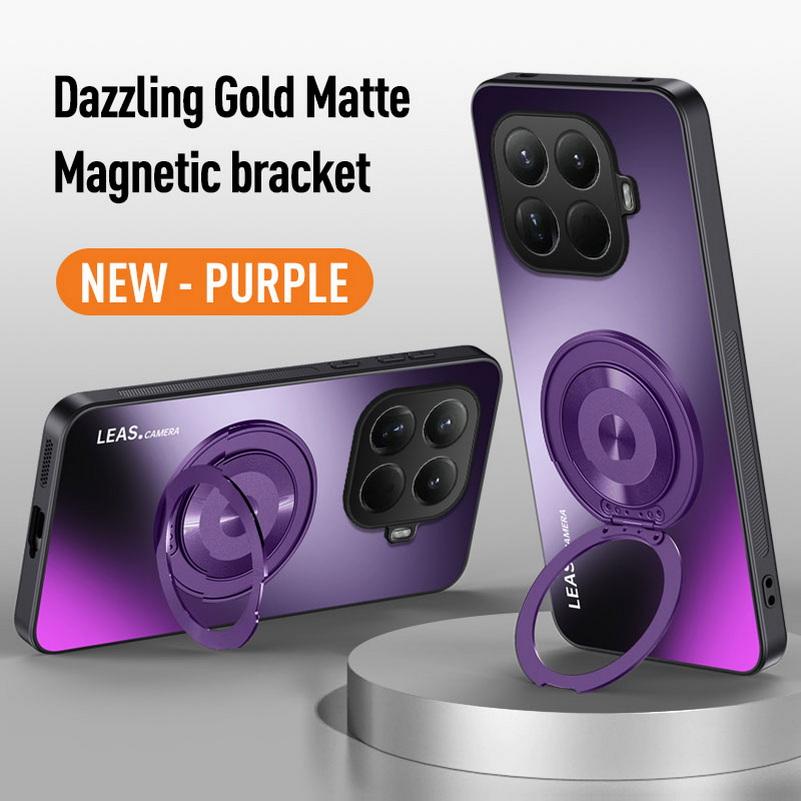 AG Matte Back Panel Metal Magnetic Bracket Case For Xiaomi 15T Pro 15t Mi 17 Pro Max 17 pro 15s 15 Ultra 14T 14 13T 13 12t Cover