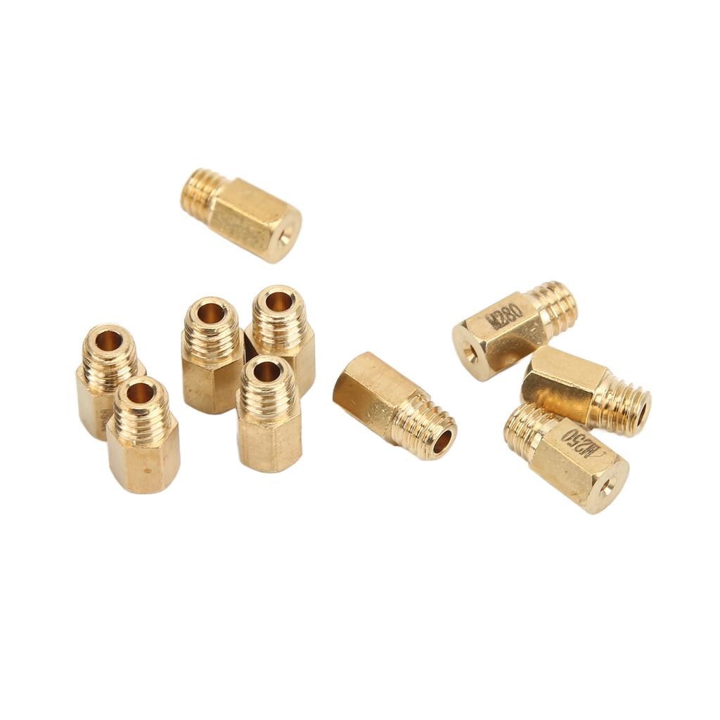 10 stk sett forgasser hovedjet solid messing erstatning for Mikuni VM TM TMX Carb 200?290
