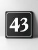 Metal House Number Sign, Black White Contrast, Outdoor Wall Decor for Home Street
