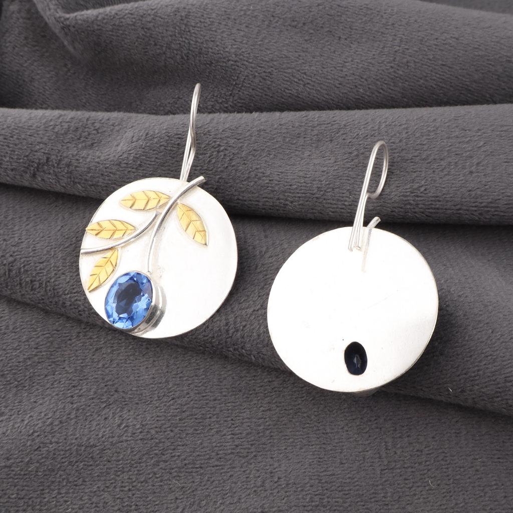 Tanzanite Handmade Gemstone Earrings, 925 Solid Sterling Silver Earrings Gorgeous Jewelry, Earrings For Engagement Gift