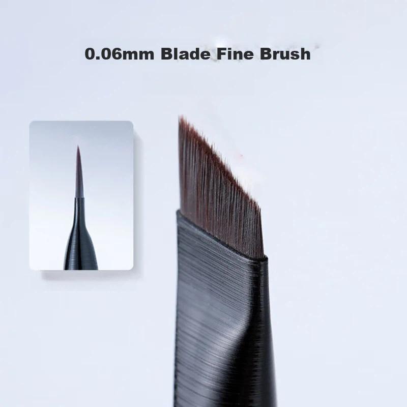 UPLUS Blade Eyeliner Brush, 3-Piece, Flat Head Angled Eyebrow Brush