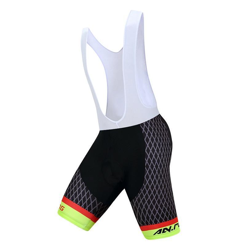 Letní Krátká jízda Kolo Cyklistické oblečení Set Muži Sportovní Dresy Obleky Bílá Bryndačka Kalhoty Oblečení na kolo