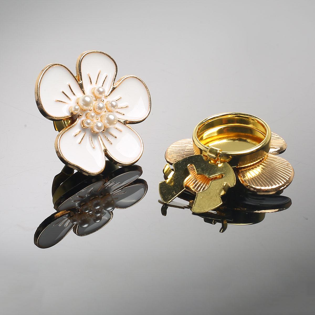 

2 шт./набір квіткових запонок для манжет, ґудзиків, чохлів для рукавів сорочки, ґудзиків, кліпс на ґудзиках, сукні, прикраси для одягу, ґудзиків, аксесуарів білий